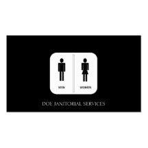 Janitor/Custodian/Maid Service B/B Business Card Template