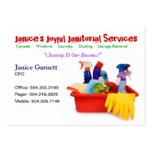 Janitorial Service Business Card