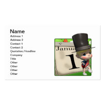 January 1 business card templates