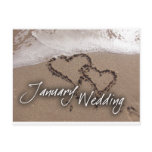 January Beach Destination Wedding postcards