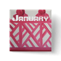 January Pinback Button