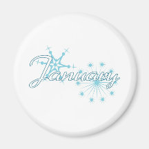 January Fridge Magnets