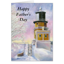 January's Lighthouse Father's Day Card