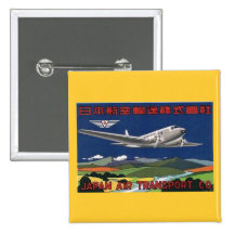 Japan Air Transport (JAT) Pinback Buttons