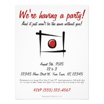 Japan Brush Flag Invites