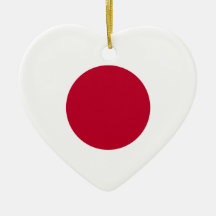 Japan Flag Heart Ornament