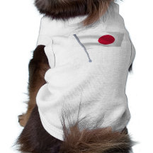 Japan flag on a pole pet tee shirt