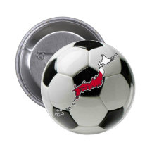 Japan football soccer pinback buttons