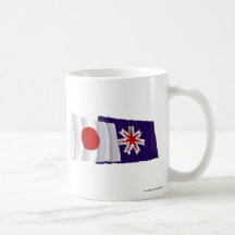 Japan & Hokkaido Waving Flags Mug