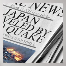 Japan Levelled by 9.0 Quake Poster