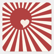 Japan Love Square Sticker