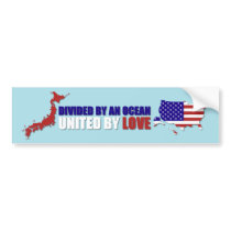 JAPAN RELIEF - UNITED BY LOVE BUMPER STICKER