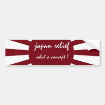 japan relief what a concept bumper sticker