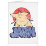 Japan Sumo Vintage Greeting Card