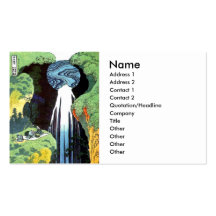 Japanese Art Hokusai Amida Waterfall Fine Art Business Card