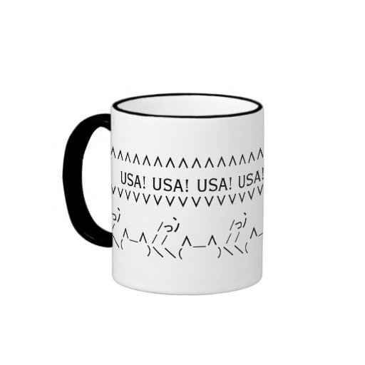 Japanese ASCII Art「USA! USA! USA!」 コーヒーマグ
