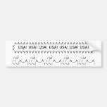 Japanese ASCII Art「USA! USA! USA!」 バンパーステッカー