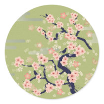 JAPANESE Blossom Round Sticker