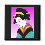 Japanese Blue Kimono Magnet
