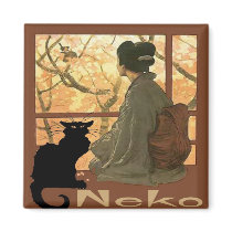 Japanese Cat Neko Refrigerator Magnets