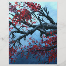 japanese cherry blossom flower tree  oriental art flyers