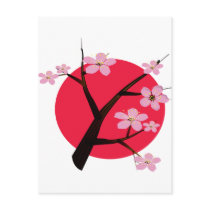 Japanese Cherry Blossom Tattoo Postcard
