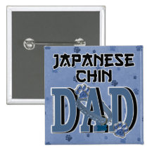 Japanese Chin DAD Pinback Button