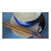 Japanese chopsticks and bowl business cards