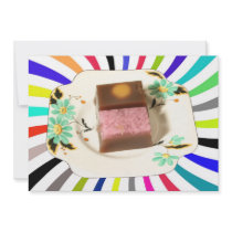 Japanese confectionery swirl custom invitations