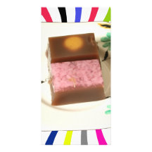 Japanese confectionery swirl personalized photo card