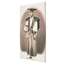 Japanese Court Official or Samurai, c.1870s (hand- canvas prints