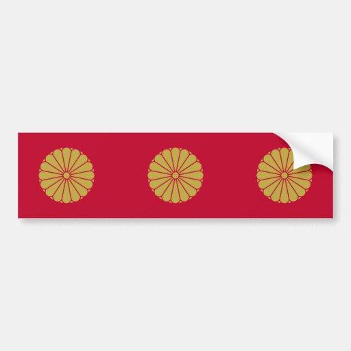 Japanese Emperor, Japan flag Bumper Stickers