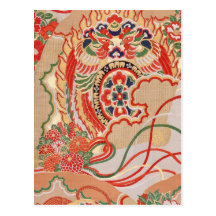Japanese fabric 2012 Pocket Calendar Postcard