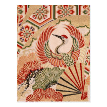 Japanese fabric 2012 Pocket Calendar Postcard