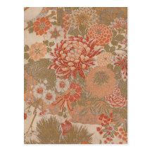Japanese fabric 2012 Pocket Calendar Postcard