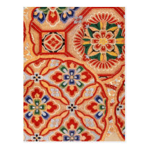 Japanese fabric 2012 Pocket Calendar Postcard