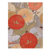 Japanese fabric 2012 Pocket Calendar Postcard