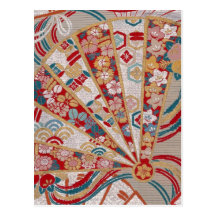 Japanese fabric 2012 Pocket Calendar Postcard