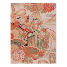 Japanese fabric 2012 Pocket Calendar Postcard