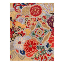 Japanese fabric 2012 Pocket Calendar Postcard