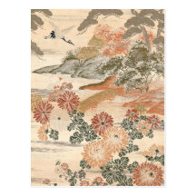 Japanese fabric 2012 Pocket Calendar Postcard