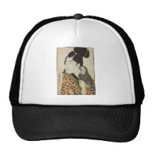Japanese Falconer in a Kimono Vintage Art Trucker Hat