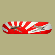 Japanese fighter planes with Flag skateboards