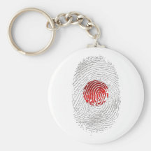 Japanese fingerprint flag of Japan DNA gifts Key Chains