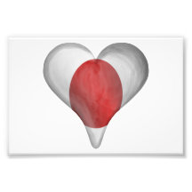 Japanese Flag In A Heart Photograph