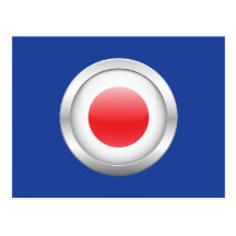 Japanese Flag in Orb Postcards