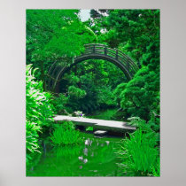 Japanese Garden Bridges photo painting Posters