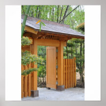 Japanese Garden Doorway Print