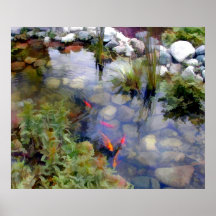 Japanese Garden Koi Pond Posters