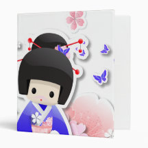 Japanese Geisha Doll - Blue Series Binder